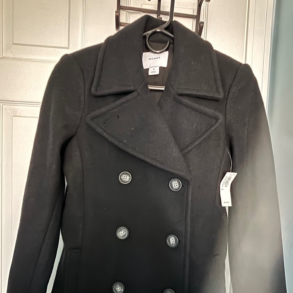 Black XS pea coat